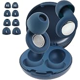 Ear Plugs for Sleeping Noise Reduction, Ultra Soft Silicone Ear Plugs for Side Sleepers, Reusable Sleep Earplugs with 8 Eartips &amp; Travel Case, 30dB Noise Reduction for Snoring, Travel &amp; Focus - Blue