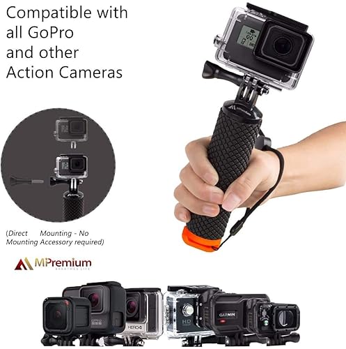 Floating Hand Grip Waterproof Monopod for GoPro Hero 13 12 11 10