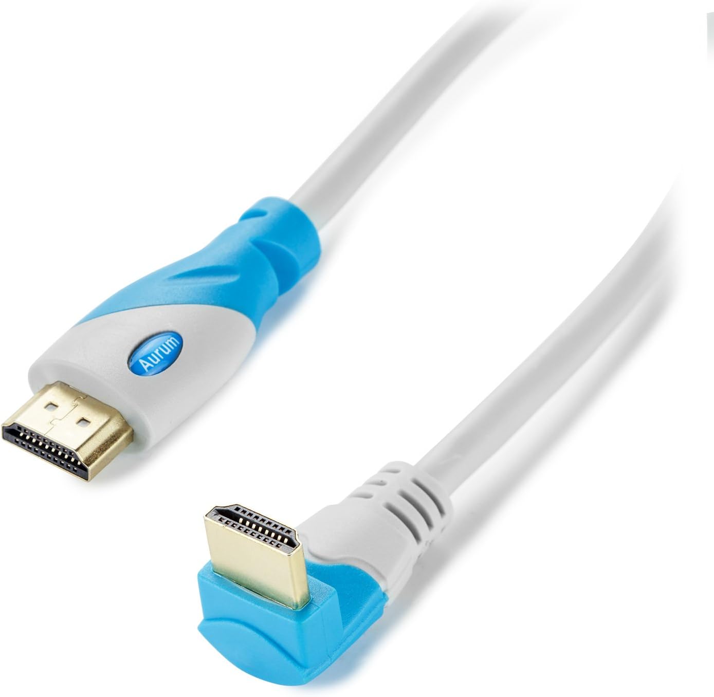 Aurum Classic Series - HDMI Cable with Ethernet High Speed (6 FT) 90 Degree (Right Angle)- Supports 3D & Audio Return…