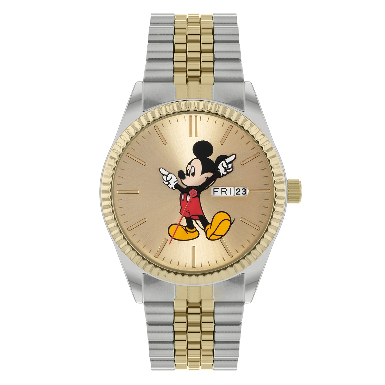 Disney Mickey Mouse Kids Two Tone Bracelet Watch MK8185