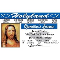 Signs 4 Fun Novelty Jesus's Driver's License | Funny Gift Idea, 3.2" X 2.4" - View #2