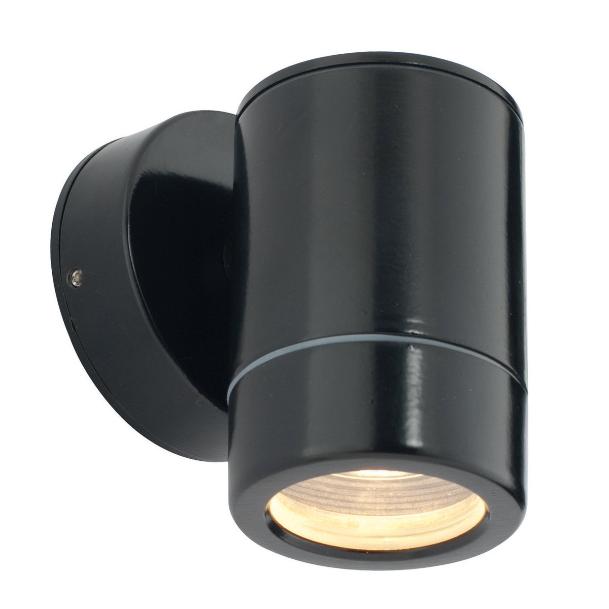 Odyssey Satin Black Exterior Interior Outdoor Garden Single GU10 Wall Light Spotlight Downlight IP65