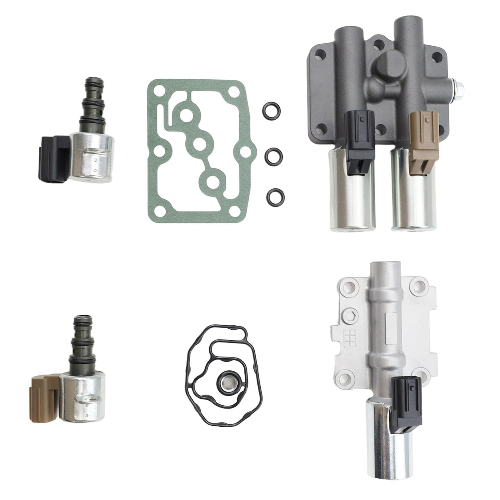 Photo 1 of ammtiuny 4PCS Transmission Solenoid Kit 28250-P6H-024 28250-P7W-003 28400-P6H-013 28500-P6H-013 Compatible with Honda Accord 1998-2006 Odyssey 2000-2005 Pilot 2003-2007 for Acura CL 1998-1999