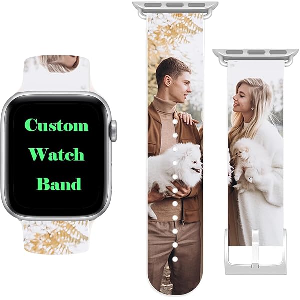 Amazon.com: Custom White Silicone Band for Apple Watch  display picture 2