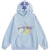 Aelfric Eden Floral Eden Star Pullover Hoodie Graphic Hoodies Y2k Oversized Hooded Sweatshirt Unisex