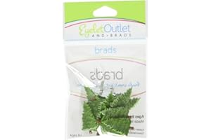EYELET OUTLET Pine Tree Shape Brads 12/Pkg