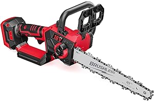 LOASCOTY 10 Inch Cordless Chainsaw Compatible with Milwaukee m18 Battery, Brushless Mini Chainsaw with Auto Oiler, Battery Power Cordless Chain Saw, Battery Powered Chain Saw for Wood Cutting(Tools only)