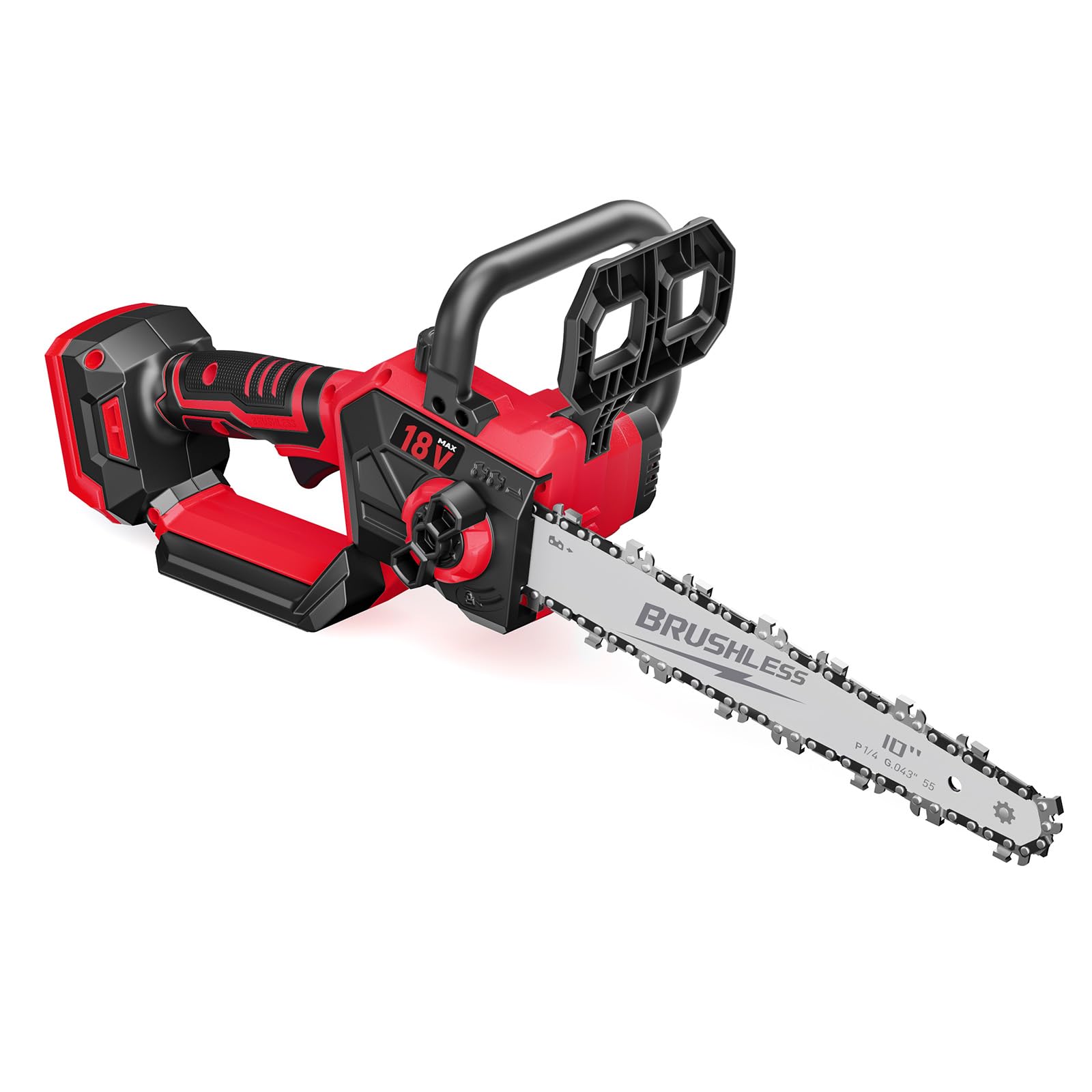 Photo 1 of 10 Inch Cordless Chainsaw for Milwaukee 18V Battery, Brushless Mini Chainsaw with Auto Oiler, Battery Power Cordless Chain Saw, Battery Powered Chain Saw for Wood Cutting (Tools only)