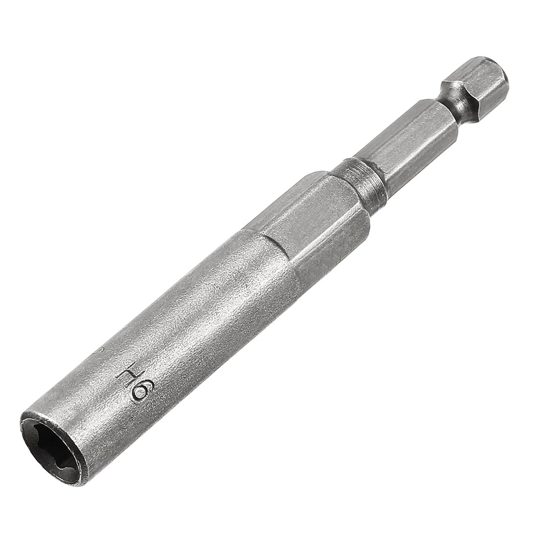 Sourcingmap 1/4" Quick-Change Hex Shank 6mm Nut Setter Driver Drill Bit, 80mm Length, Metric No-Magnetic