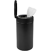 Spectrum Disinfecting Wipes Container with Push Button Lid - Refillable Dispenser for Bathroom, Kitchen, Classroom, Counterto