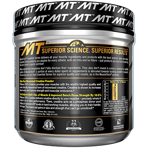 MuscleTech Platinum Creatine Monohydrate Powder, 100% Pure