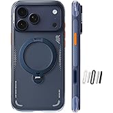 TORRAS Ostand Q3 Air for iPhone 17 Pro Case 6.3'' with Stronger Magnetic Stand, Fit for Magsafe, Airbags Miltary Protection, Camera Control for iPhone 17 Pro Case, Shockproof & Stylish, Midnight Blue