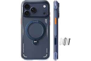 TORRAS Ostand Q3 Air for iPhone 17 Pro Max Case with 360 Magnetic Stand, Fit for MagSafe, Mil-Grade Drop Tested, Camera Control Button, Shockproof Phone Case for iPhone 17 Pro Max 6.9", Midnight Blue