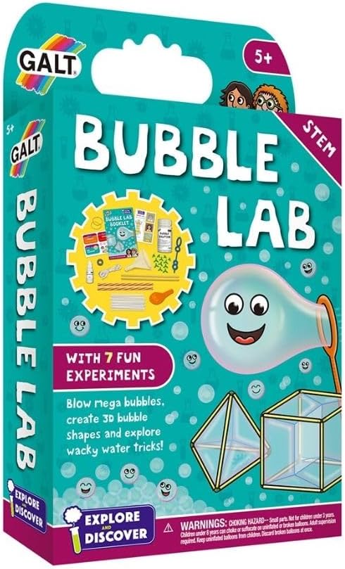Galt Bubble Lab Science Kit - 7 STEM Experiments for Kids Ages 5+