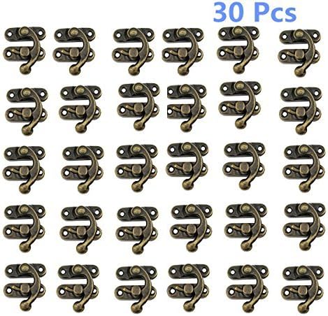 Angelina Selena 30 Pieces Swing Lock Clasp Swing Bag Clasp Lock Box Latch Closure Chest Suitcase Case Swing Hook Clasp (Antique Bronze)