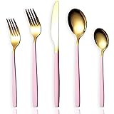 20 Piece Silverware Flatware Cutlery Set,Stainless Steel Utensils Service set for 4,Mirror Finish,Dishwasher Safe (Shining Go