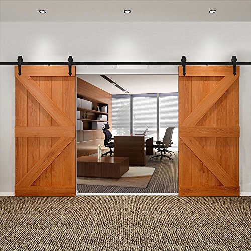 Yaheetech 12 Feet Sliding Barn Door Closet Hardware Kit Set