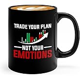 Flairy Land Stock trader Coffee Mug 11oz Black - Trade you plan not your emotions - Businessman Financial Advisor Day Trading Stock Market Dividends Investor F