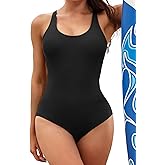 Century Star Womens One Piece Swimsuits 2025 Athletic Swimming Solid One Piece Competitive Bathing Suit for Teens Girls
