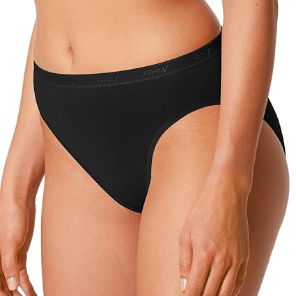 Mey 2er Pack Damen Jazzpants – Größe 36 bis 46 – Schwarz, Weiß – Slip mit hochelastischen Nähten – Unterhose aus supergekämmt