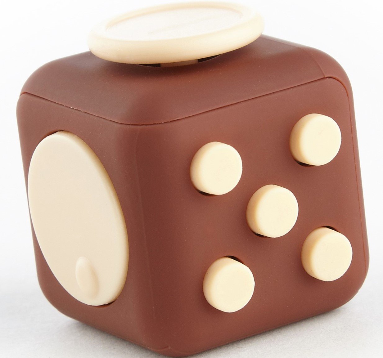 Moral Illusion Joy Cube - Chocolate Fidget Cube For Stress And Anxiety Relief ADHD, ADD, OCD - Silent Focus Dice With Extra Durable Silicone For Children And Adults - Quality Inspected Product