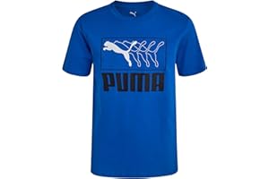 PUMA Boys T Shirts - Lightweight Athletic Performance Short Sleeve Crewneck Shirt - Soft Cotton Graphic Tees for Boys