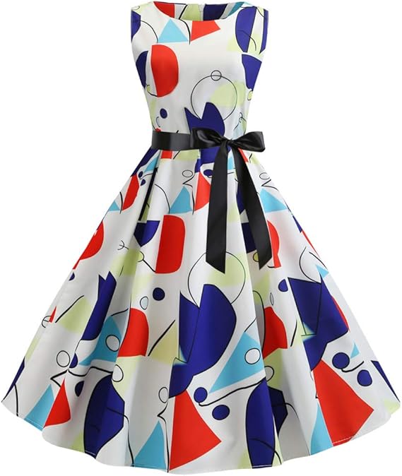 Amazon 1950年代 レトロ スイング ワンピース レディース ヴィテージ ロカビリー 夏 春 秋 ノースリーブ 幾何パターンプリント Aライン プリーツ ペプラム カクテル 膝丈 フォーマル ハイウエストプロム 结婚式 パーティ お呼ばれ 復古風 同窓会 マルチカラー Xl Amazon 1950年代 レトロ スイング ワンピース レディース ヴィテージ ロカビリー 夏 春 秋 ノースリーブ 幾何パターンプリント Aライン プリーツ ペプラム カクテル 膝丈 フォーマル ハイウエストプロム 结婚式 パーティ お呼ばれ 復古風 同窓会 マルチカラー Xl
