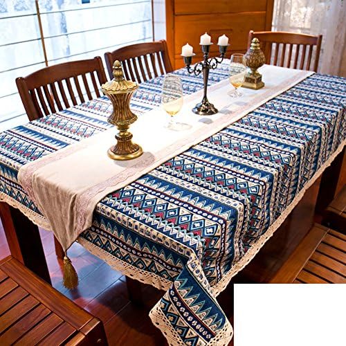 GXX Bohemian folk style tablecloth/European garden tablecloth fabric/ cotton Eastern Mediterranean table cloth/ table cloth-A 90x140cm(35x55inch)