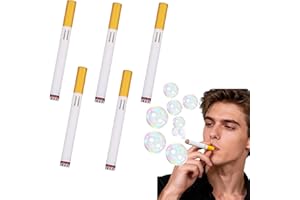 Axonkit 5 Pcs Bubble Cigarette Fake Cigarette Mini Bubble Blowing Bubble Sticks Stress Relief Novelty Gifts for Parties, Birt