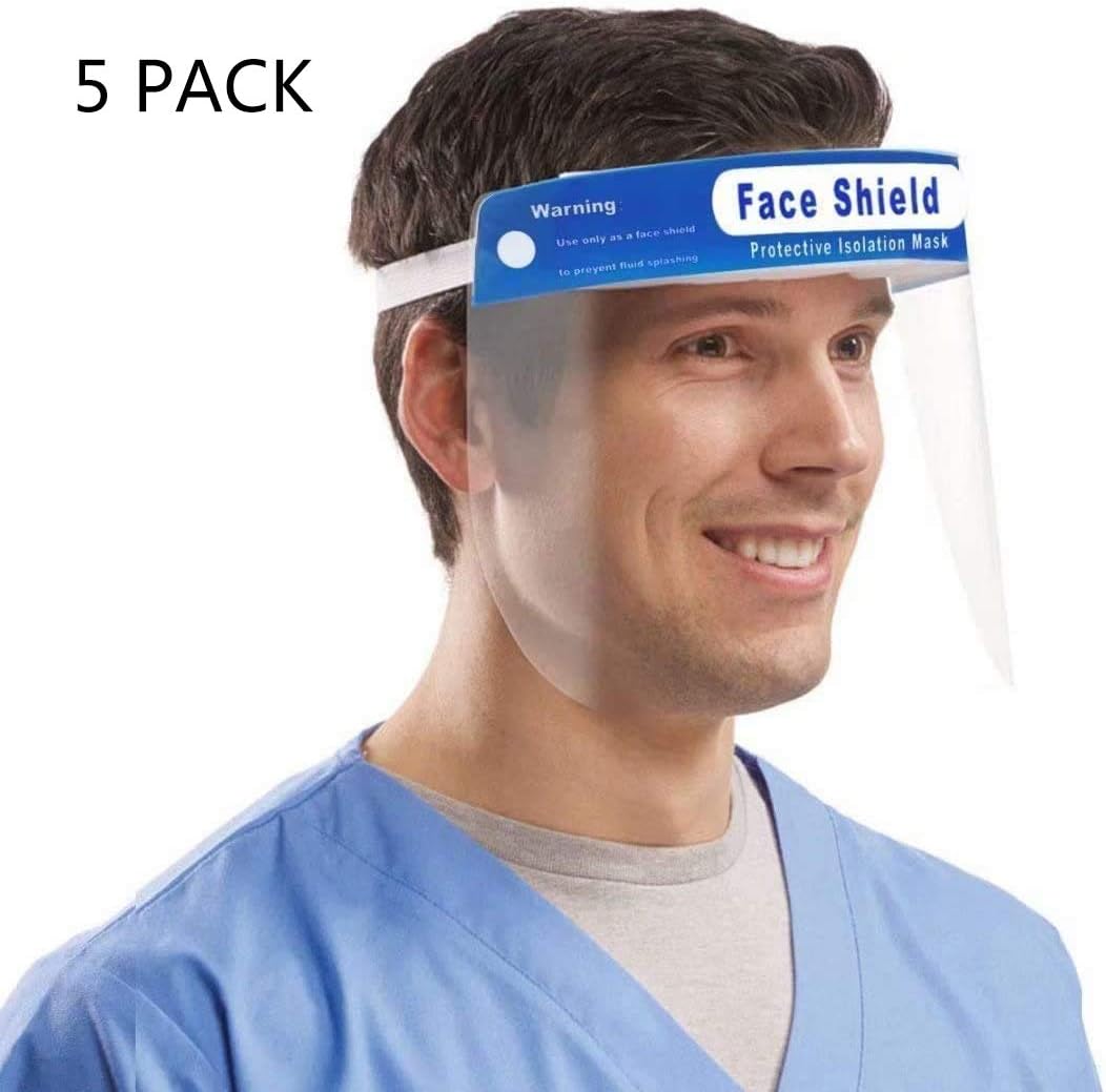 STARISE 5 Pack Unisex Face Shield Reusable for Cycling Camping Travel for Kids Teens Men Women
