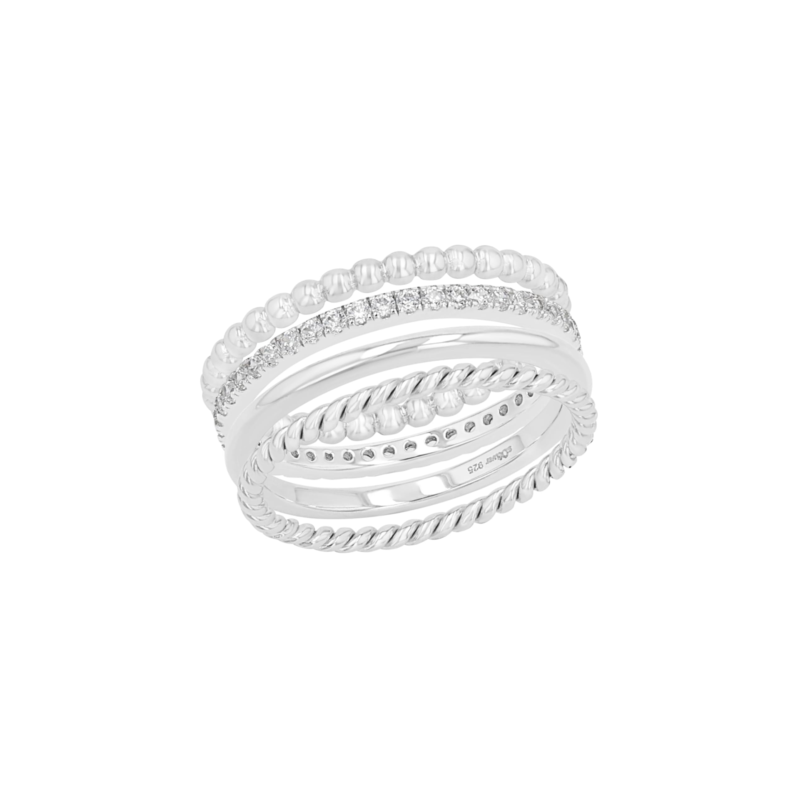 s.Oliver Ring Women Rings, with Zirconia synth., Silver, Comes in jewelry gift box, 2015038