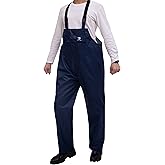 RainRider Rain Bib Pants for Men Women 150D Oxford Safety Trousers Heavy Duty Waterproof Work Pants Rip-Stop Overalls