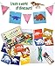 Dinosaur Arts and Crafts Kit Supplies for Kids & Preschooler includes: Dab & Dot Markers, Stencils, Mosaic, Sketch Book, Pom Poms, Googly Eyes & Pipe Cleaners -A Busy Box of Activities Over 100 Pieces