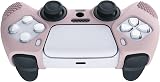 eXtremeRate PlayVital Cherry Blossoms Pink 3D Studded Silicone Cover for PS5 view 6