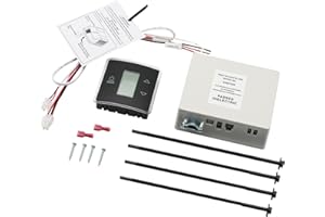 KUTTOLE Black 3316230.000 RV Thermostat Kit Compatible with Dometic Air Conditioners CT Single Zone Thermostat, 12V DC Wall Thermostat for Cool/Furnace Control, LCD Display, for RV Trailer Camper Control Kit