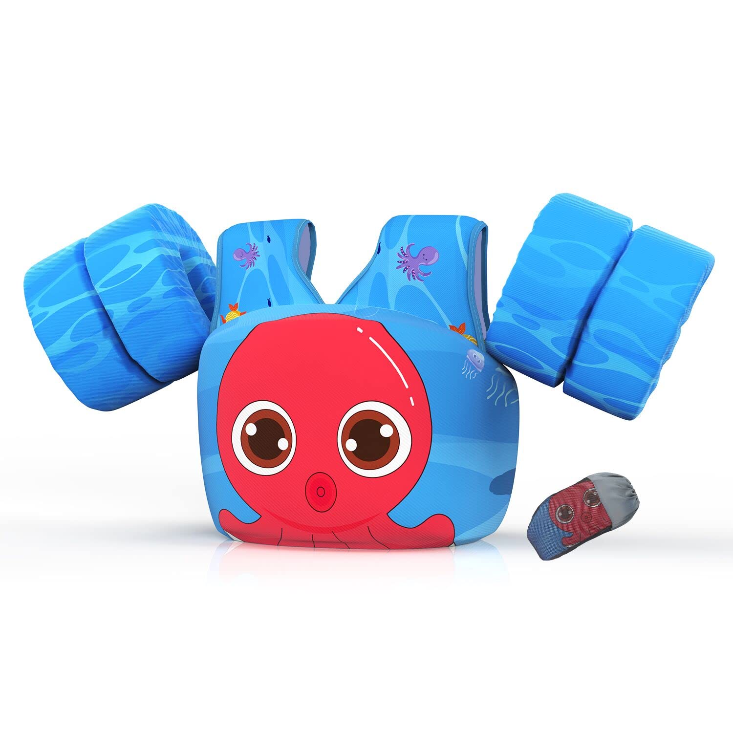 DOOHALO Kids Swim Puddle Floats,Toddler Swimming Aid Vest with Arm Band,Swimming Training Jumper for 28-70 Ibs Children,Infant Baby(2-6 years old)