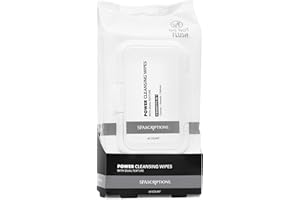 SPASCRIPTIONS Power Detox Makeup Cleansing Towelettes, 60 Ct. Dual-Texture Wipes with Charcoal & Aloe, 3-in-1 to Cleanse, Detoxify & Refresh Skin, Deep-Cleansing Face Wipes (1 Pack)