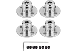 4Pcs 3.17mm Flange Coupling Connector, Rigid Guide Model Coupler Accessory, Shaft Axis Fittings for DIY RC Model Motors