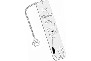 Cat Gifts for Women and Men, Cat Lover Gifts for Readers, Valentine’s Day Gift for Him or Her, Cute Bookmark for Teens Girls 