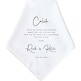 Son in Law Wedding Gift | Personalized Wedding Handkerchief | Gift for Son in Law from Mother in Law, in Laws