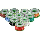 BNTECHGO 16 Gauge Silicone Wire Kit 10 Color Each 25 ft Flexible 16 AWG Stranded Tinned Copper Wire