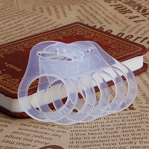 Shoresu Baby Dummy Pacifier Holder Clip Adapter for MAM Ring 5 Pieces Silicone Button Transparent 48Ã—32mm/1.89"Ã—1.26"