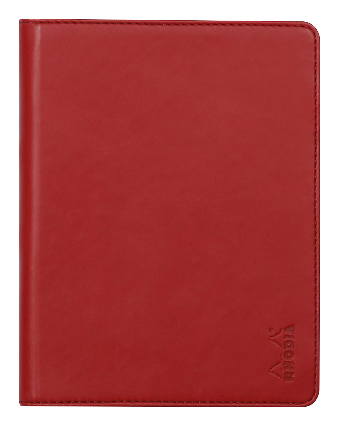 RHODIA 213007C - Notebook and Document Holder Rhodiarama No. 13 Poppy - for Notepads or A6 Format Notebooks (10.5 x 14.8 cm) - Premium Italian Faux Leather