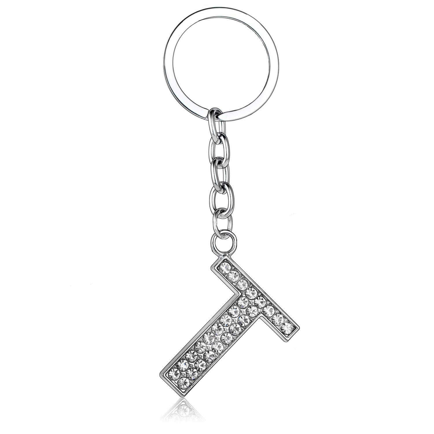 BESPMOSP A-Z Letter Keychain Keyring Crystal Shiny Family Best Friend Jewellery (T) — image 1