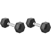 Amazon Basics Rubber Hex Dumbbell Hand Weight