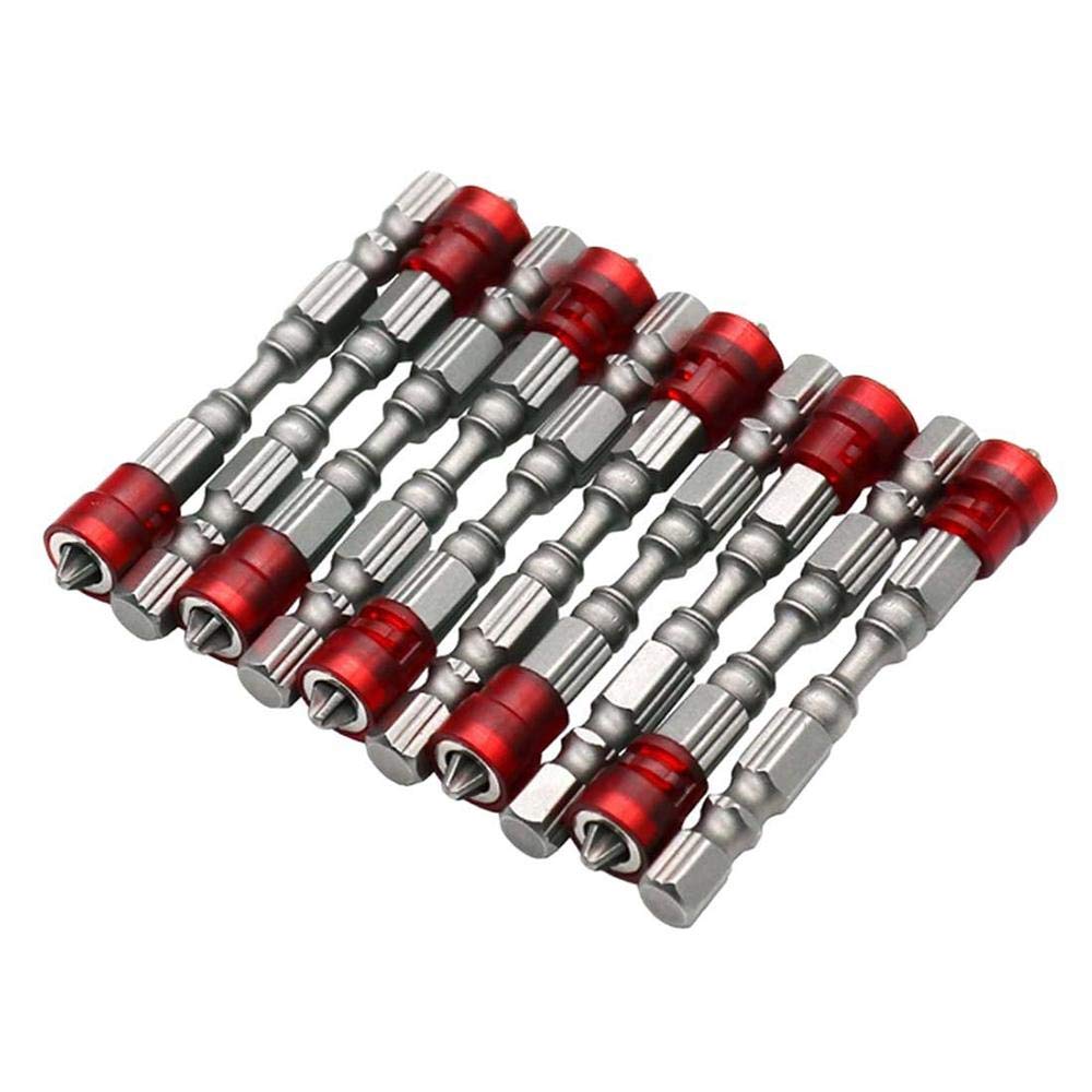 ArtisanShow 10PCS 65mm Magnetic Magnetic Nut Driver Set 1/4 Inch Hex Shank PH2 Magnetic Phillips Cross Screw Screwdriver Bits Set Electric Power Driver Bit Set Gift for Machinist (65L Single)