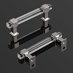 knobelite 10 Pack Cabinet Pulls with Square Acrylic