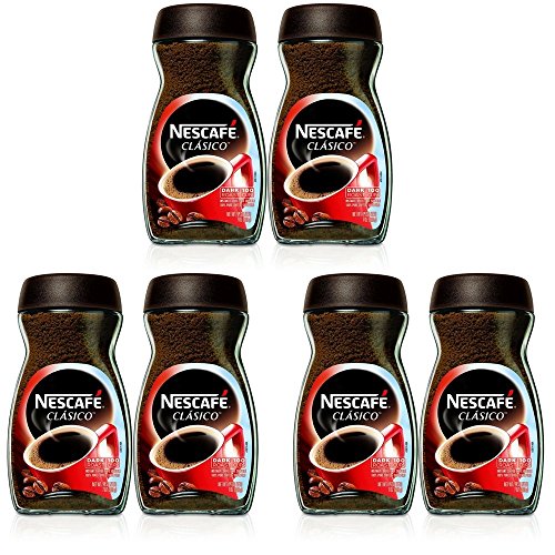 Click Here to See More Images Nescafe Clasico Instant Coffee,Dark roast, 7 Ounce (6 Packs)