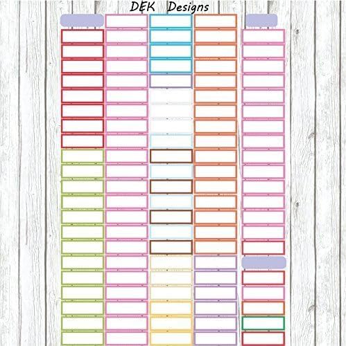 Blank Tags/Headers planner stickers. Kiss cut on removable sticker paper.