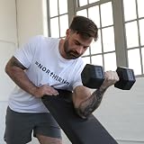 Fashion Thirsty Northern Hex Dumbbells 2.5kg x2 Pair Rubber Coated Hex Weight view 4